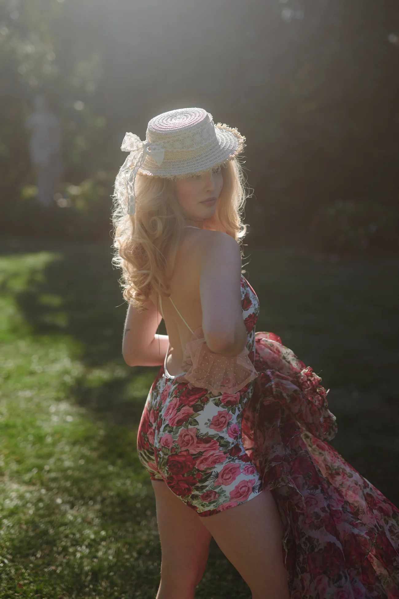 Roses Are Red Sheer Delight Ruffle Gown - Image 6