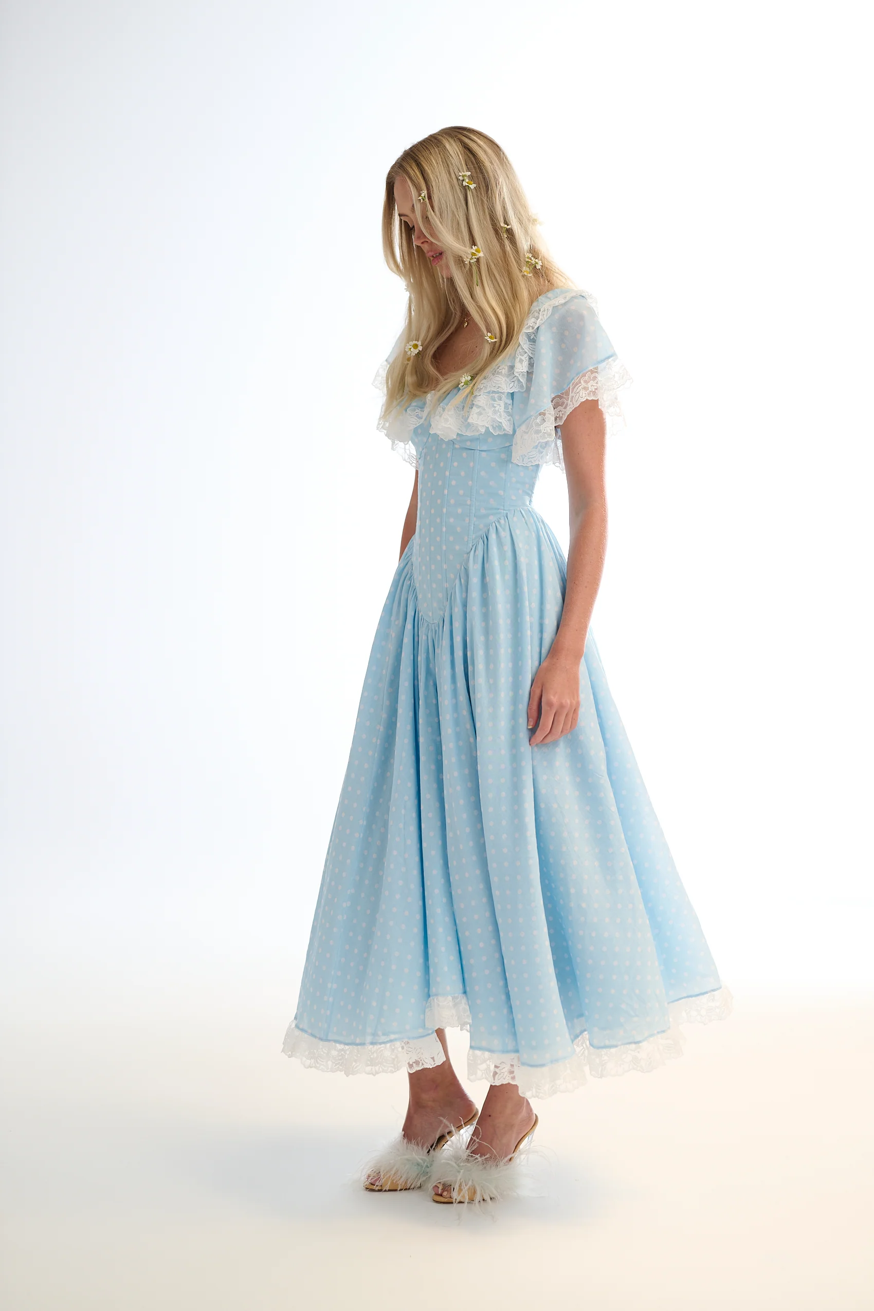 The Baby Blue Polka Dot Cupid Dress - Image 14
