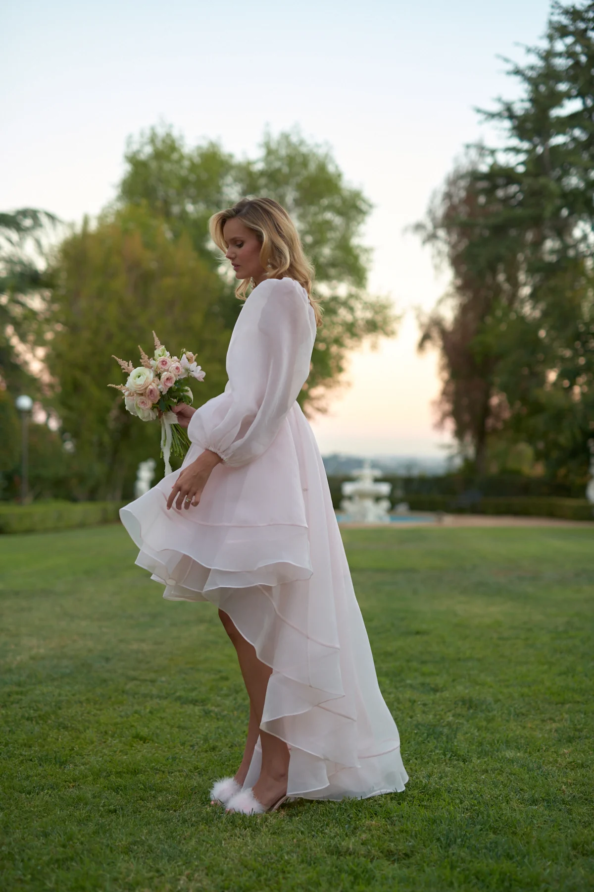 The Blush Angel Mini Bustle Dress - Image 12