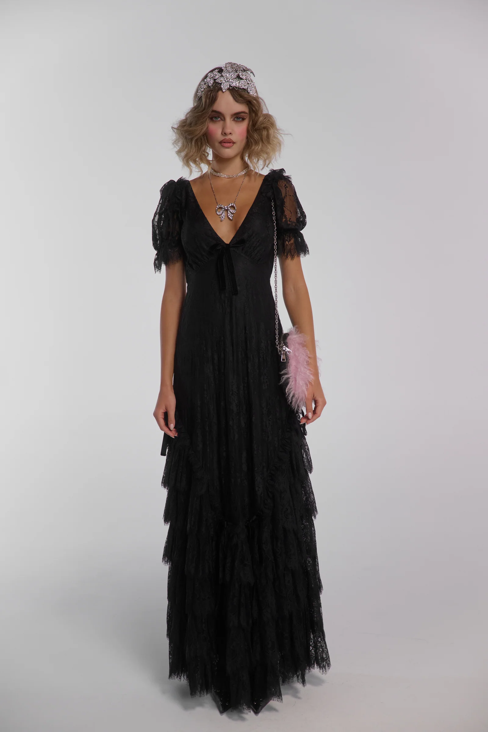 The Caviar Lace Gatsby Slip Dress - Image 3
