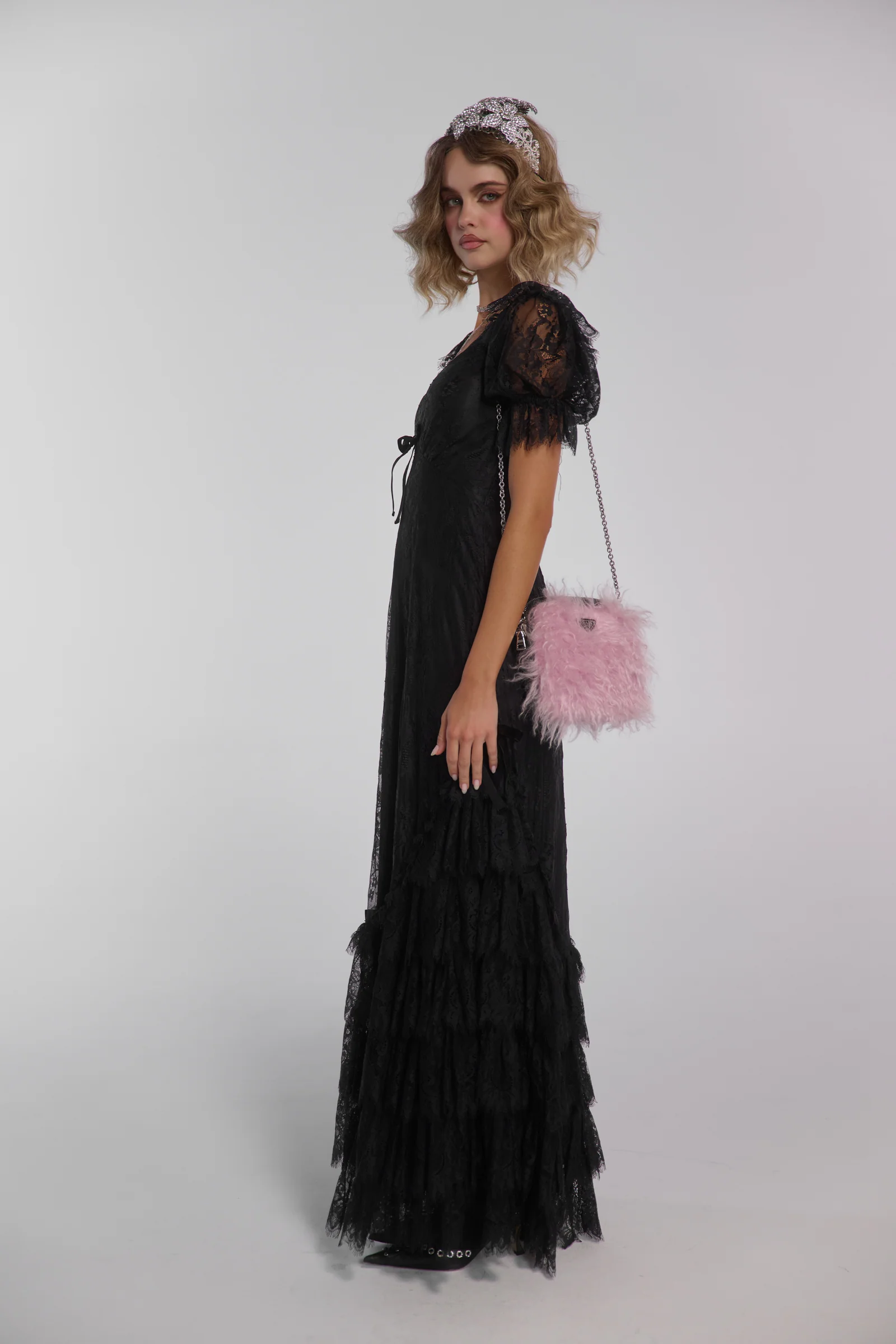 The Caviar Lace Gatsby Slip Dress - Image 4