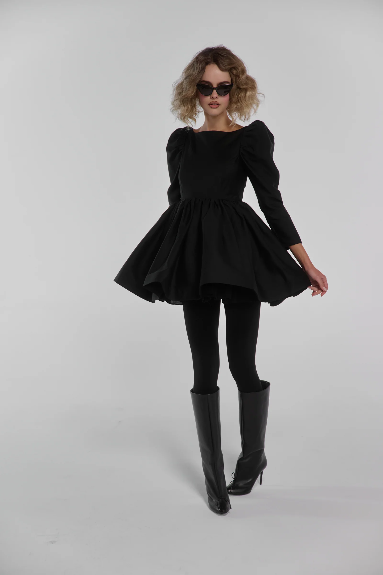 Silk Wool Party Dress - Image 4