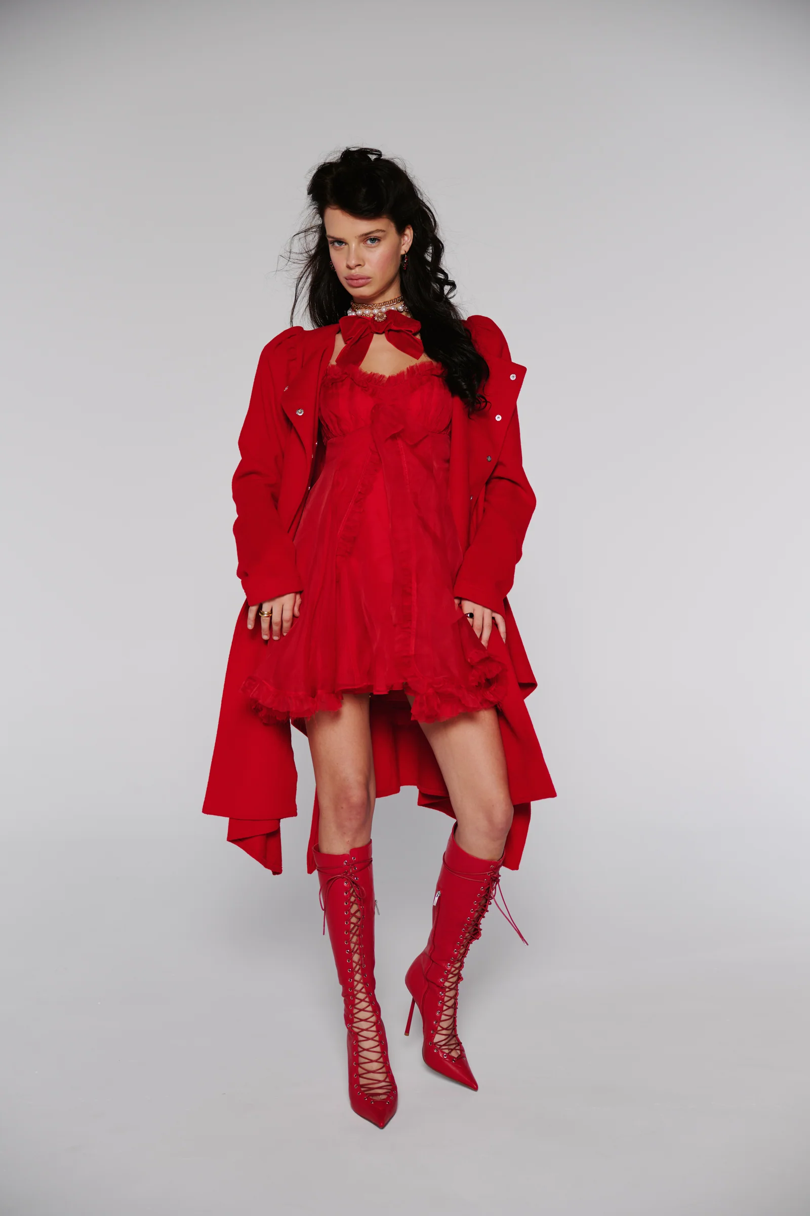 The Revolt Red Romantic Coat - Image 25