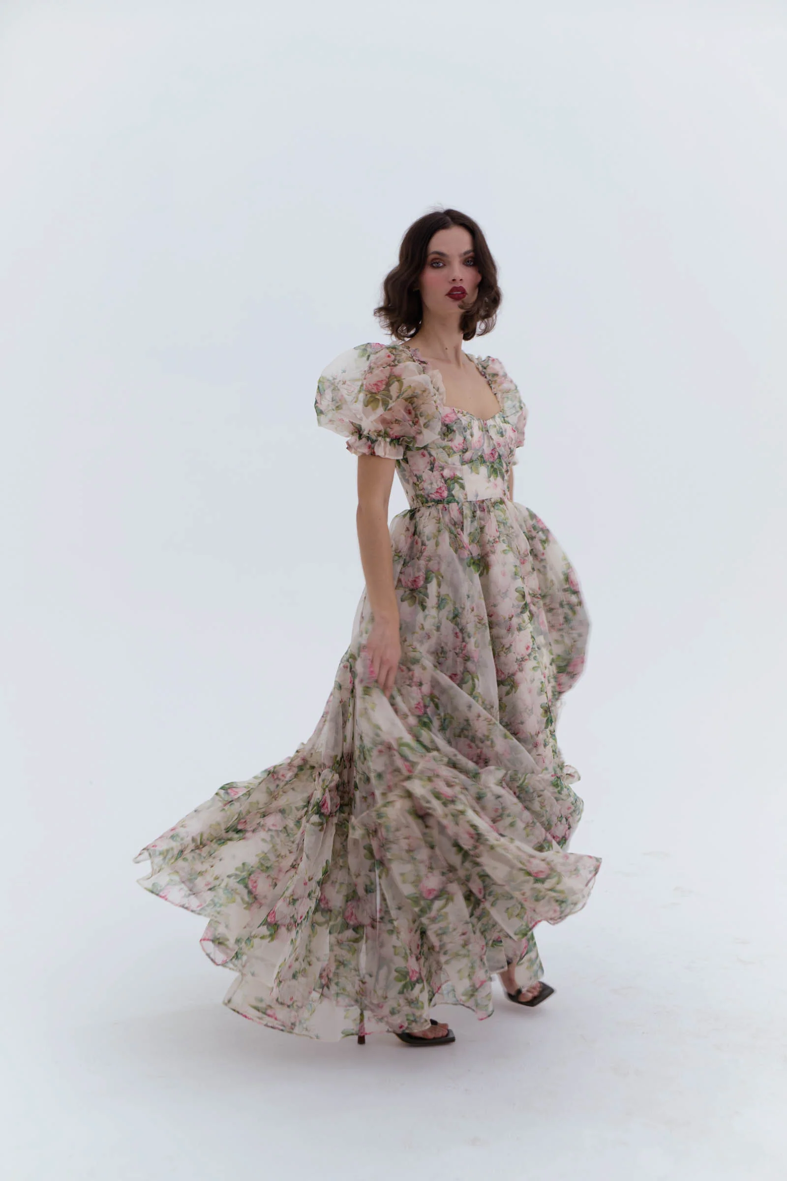 The Garden Roses Silk Gauze Ritz Gown - Image 4