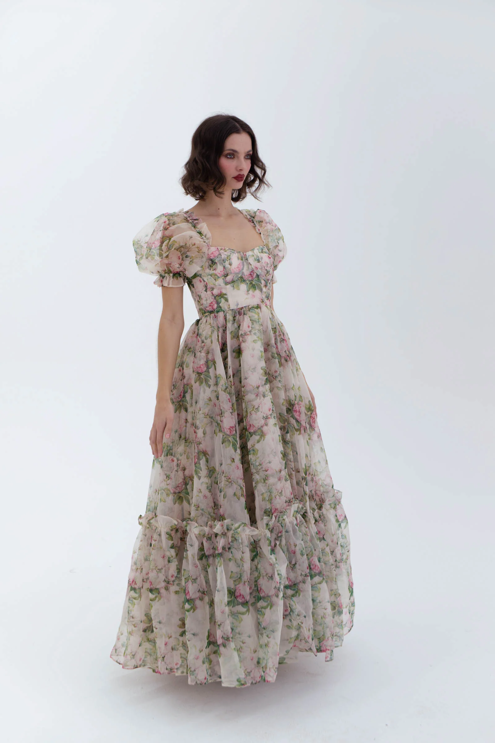 The Garden Roses Silk Gauze Ritz Gown - Image 8