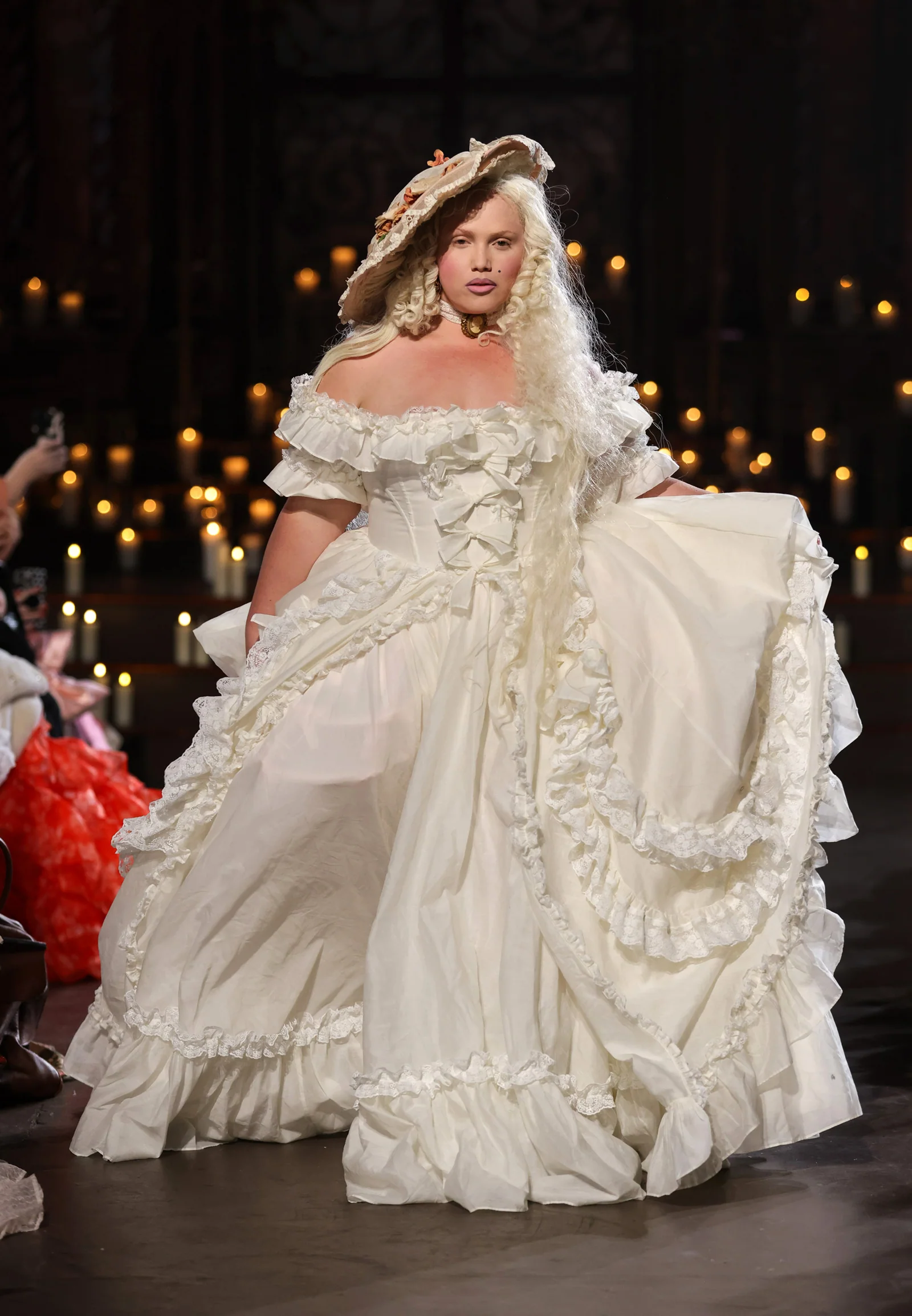 The Ivory Silk Organdy Antoinette Gown - Image 17