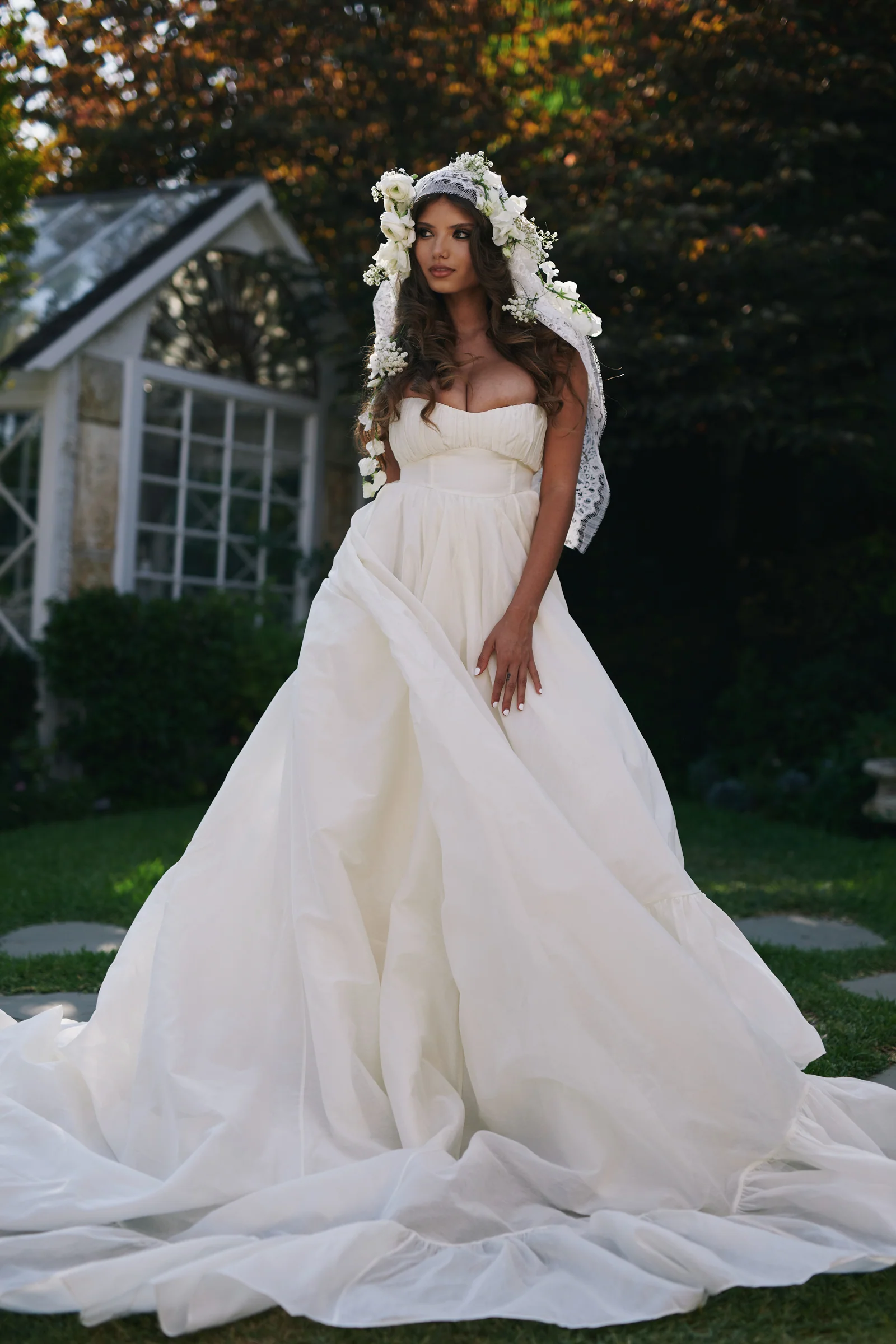 The Ivory Organdy Destination Gown - Image 9