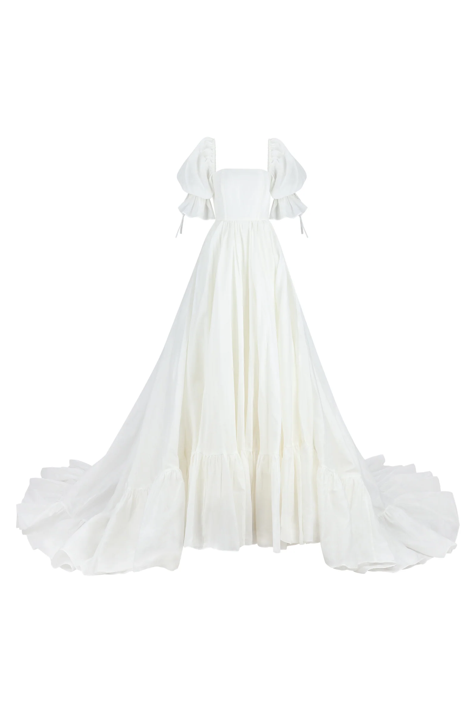 The Ivory Silk Organdy Fanfiction Bridal Gown - Image 12