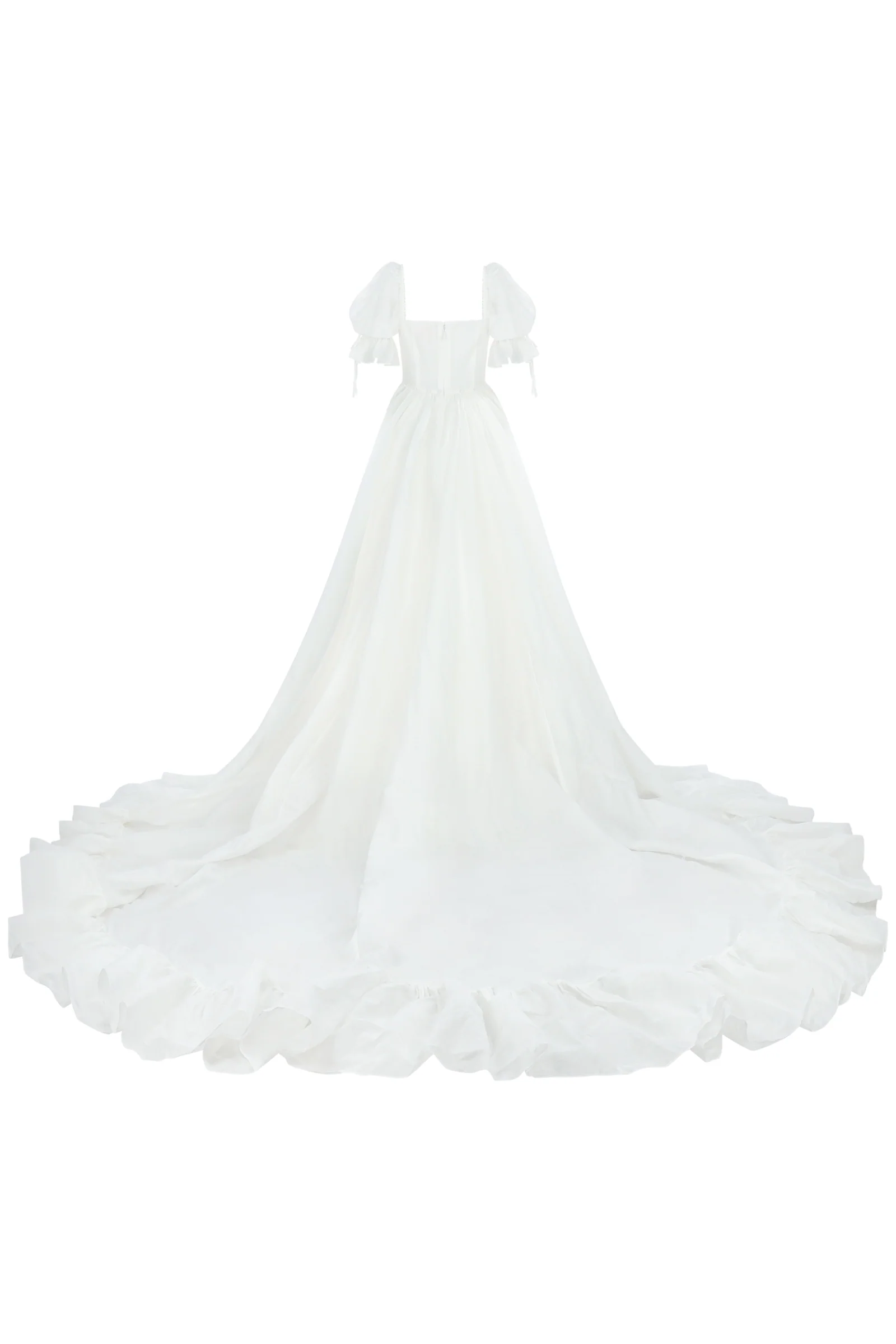 The Ivory Silk Organdy Fanfiction Bridal Gown - Image 13