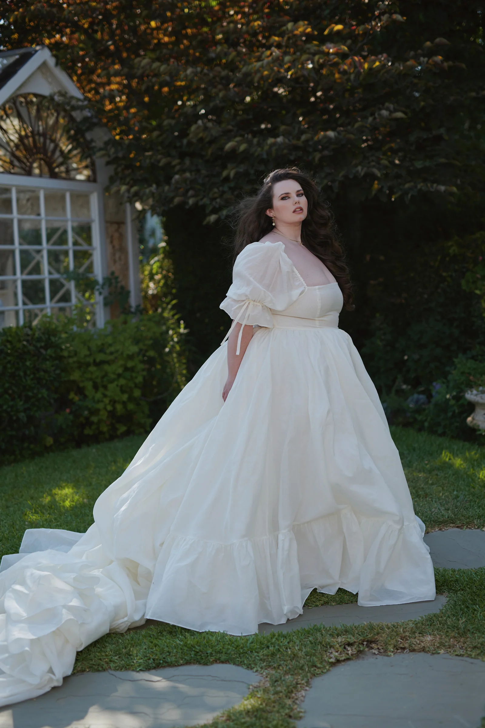 The Ivory Silk Organdy Fanfiction Bridal Gown - Image 18
