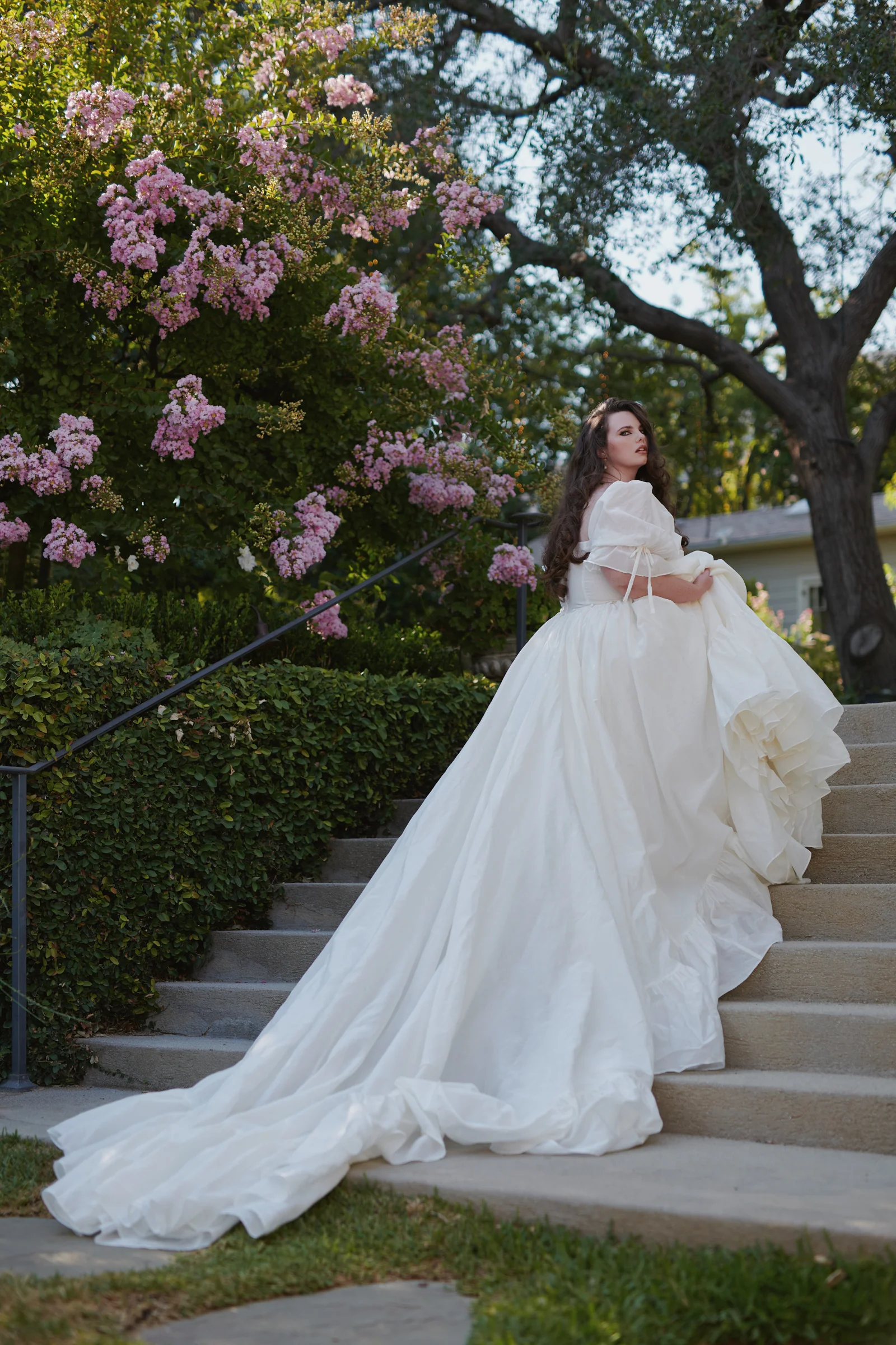 The Ivory Silk Organdy Fanfiction Bridal Gown - Image 5