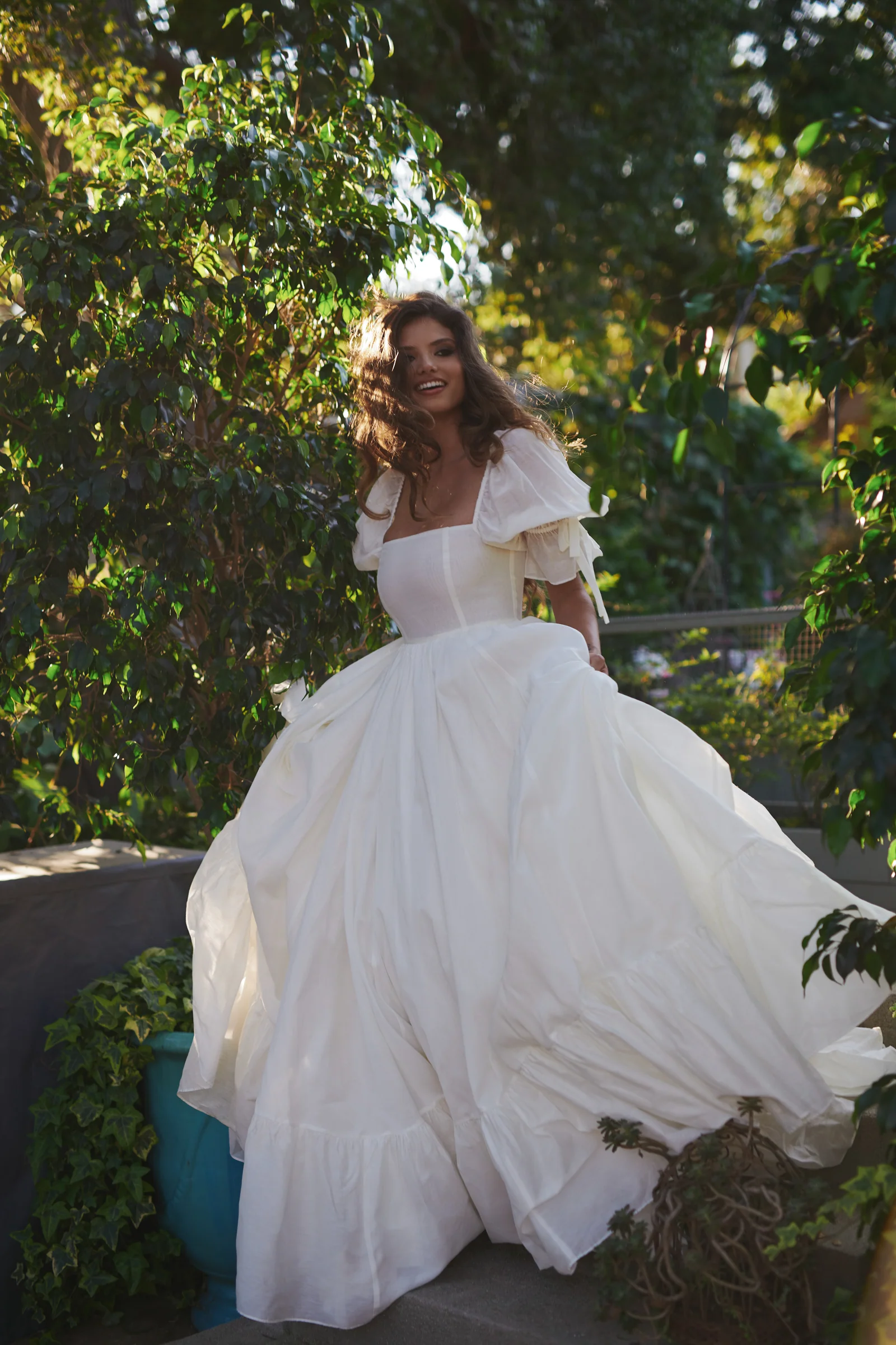 The Ivory Silk Organdy Fanfiction Bridal Gown - Image 6
