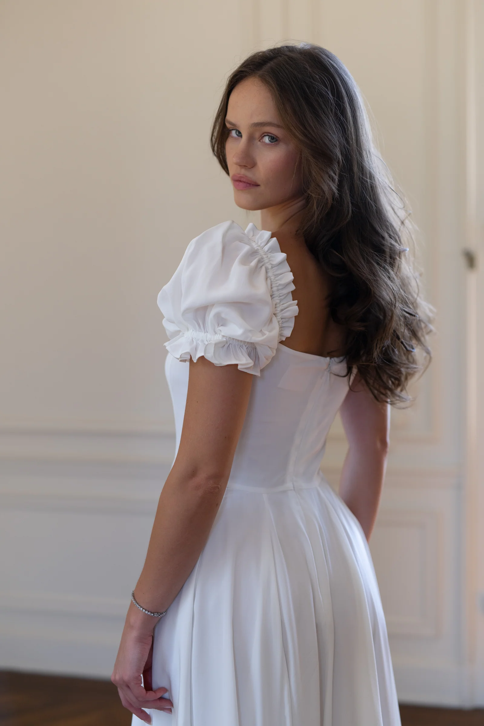 The Ivory Silk Garden Party Gown - Image 16
