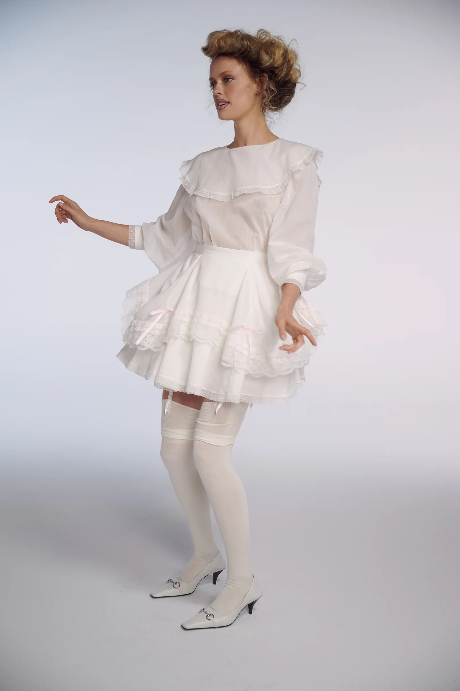 The Ivory Victorian Tea Skirt - Image 4