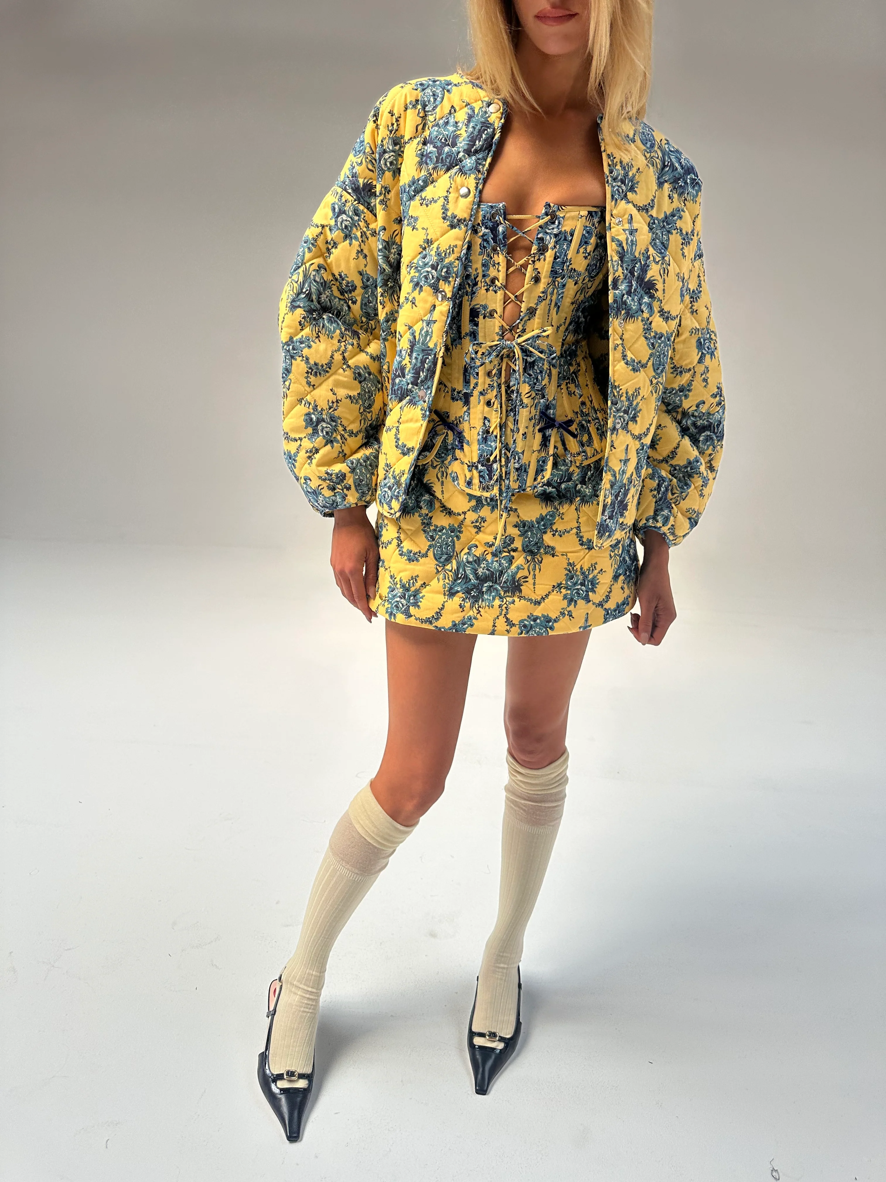 The Lumière Quilted Zipper Skirt - Image 3