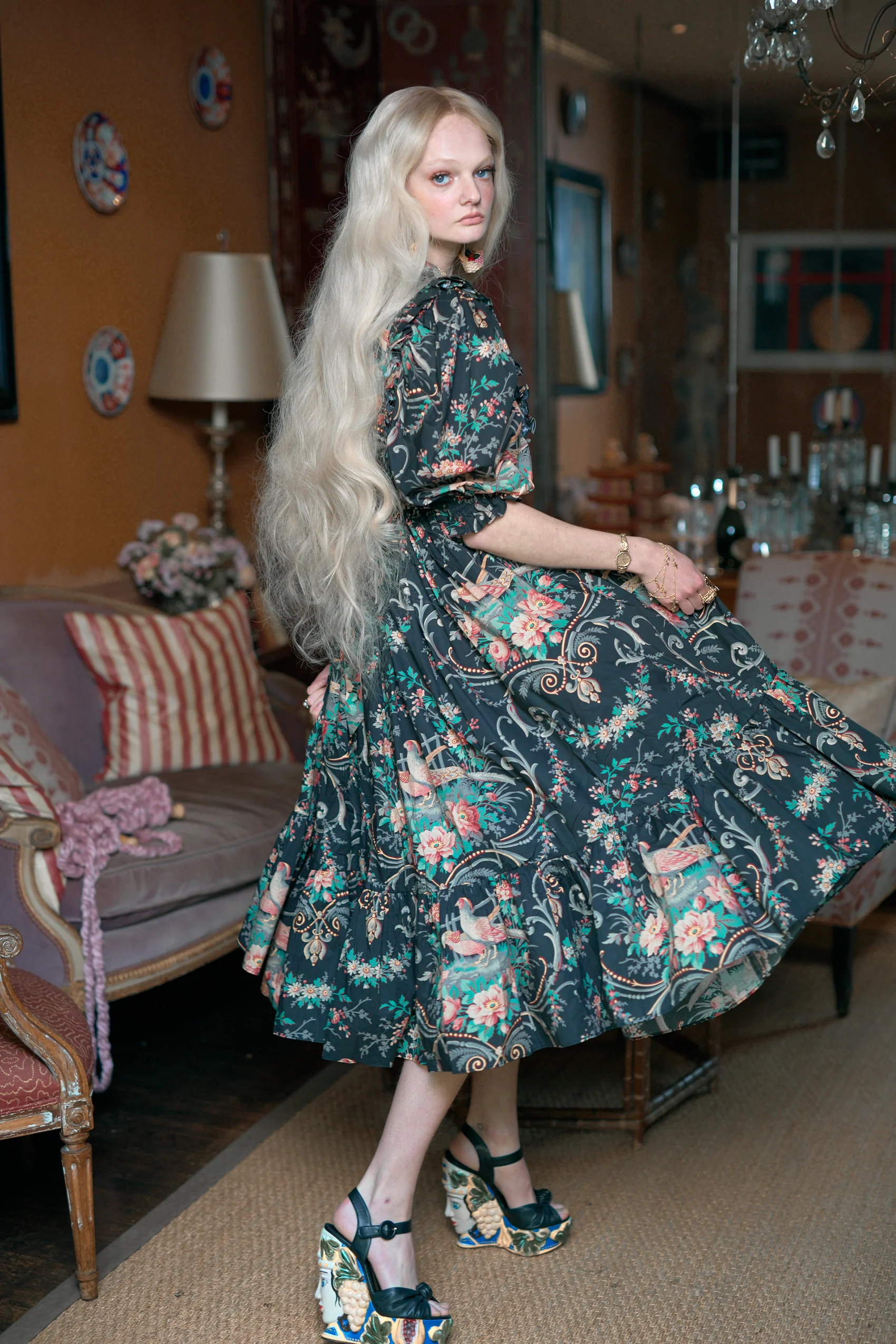 The Night in Paris French Storybook Dress - Image 3