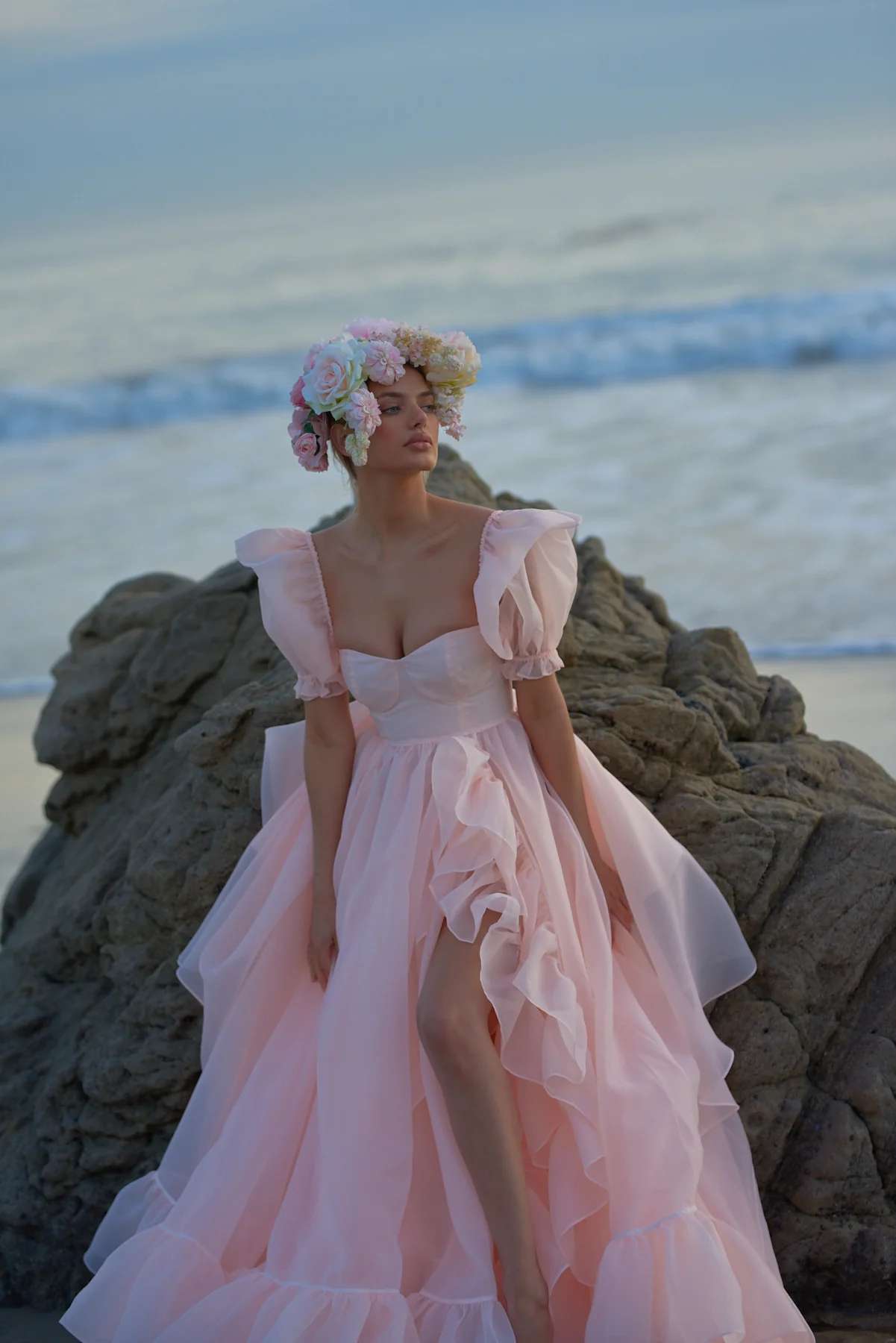 The Peach Fuzz in Bloom Bridal Gown - Image 12