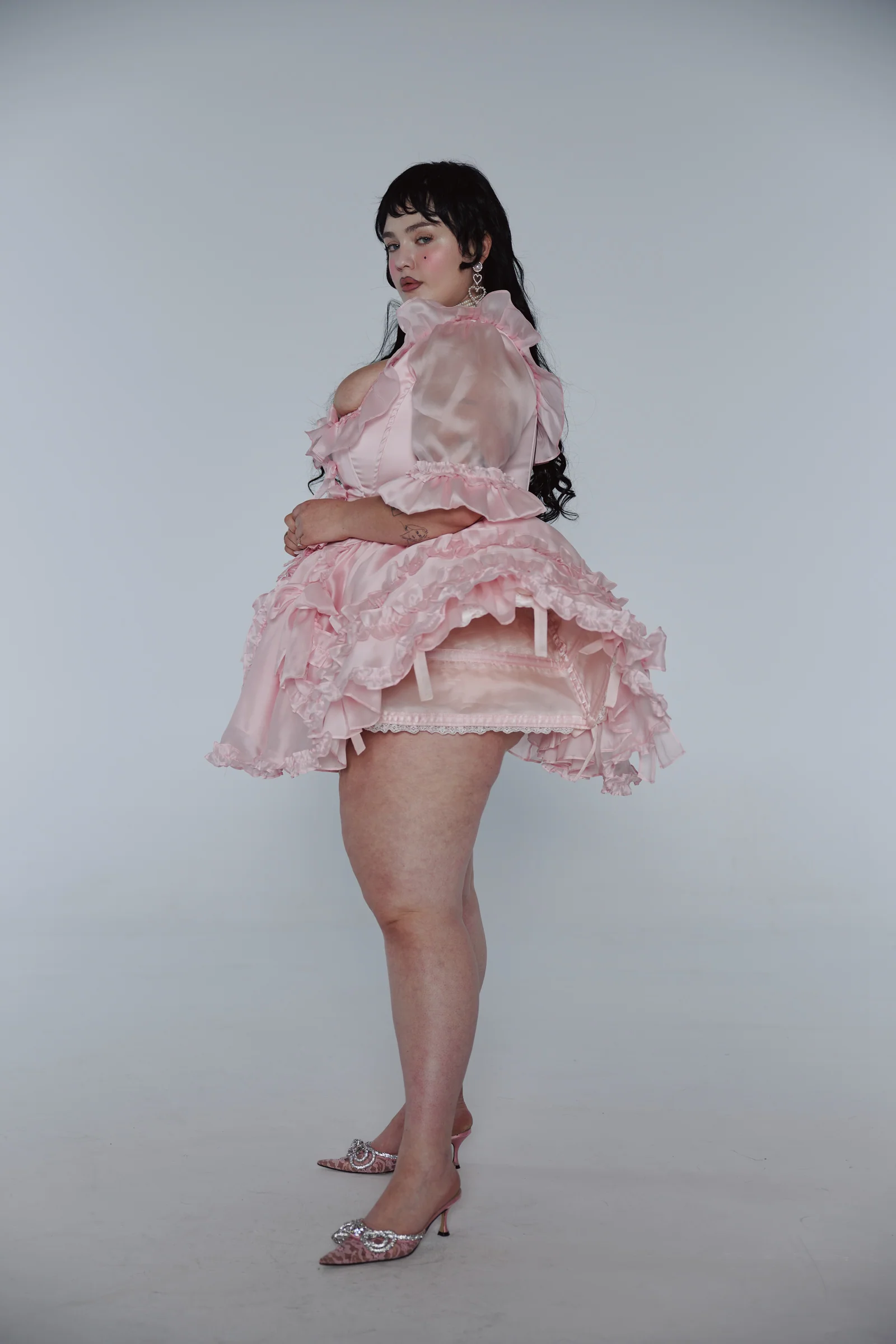 The Silk Satin Powder Gossamer Pannier - Image 8