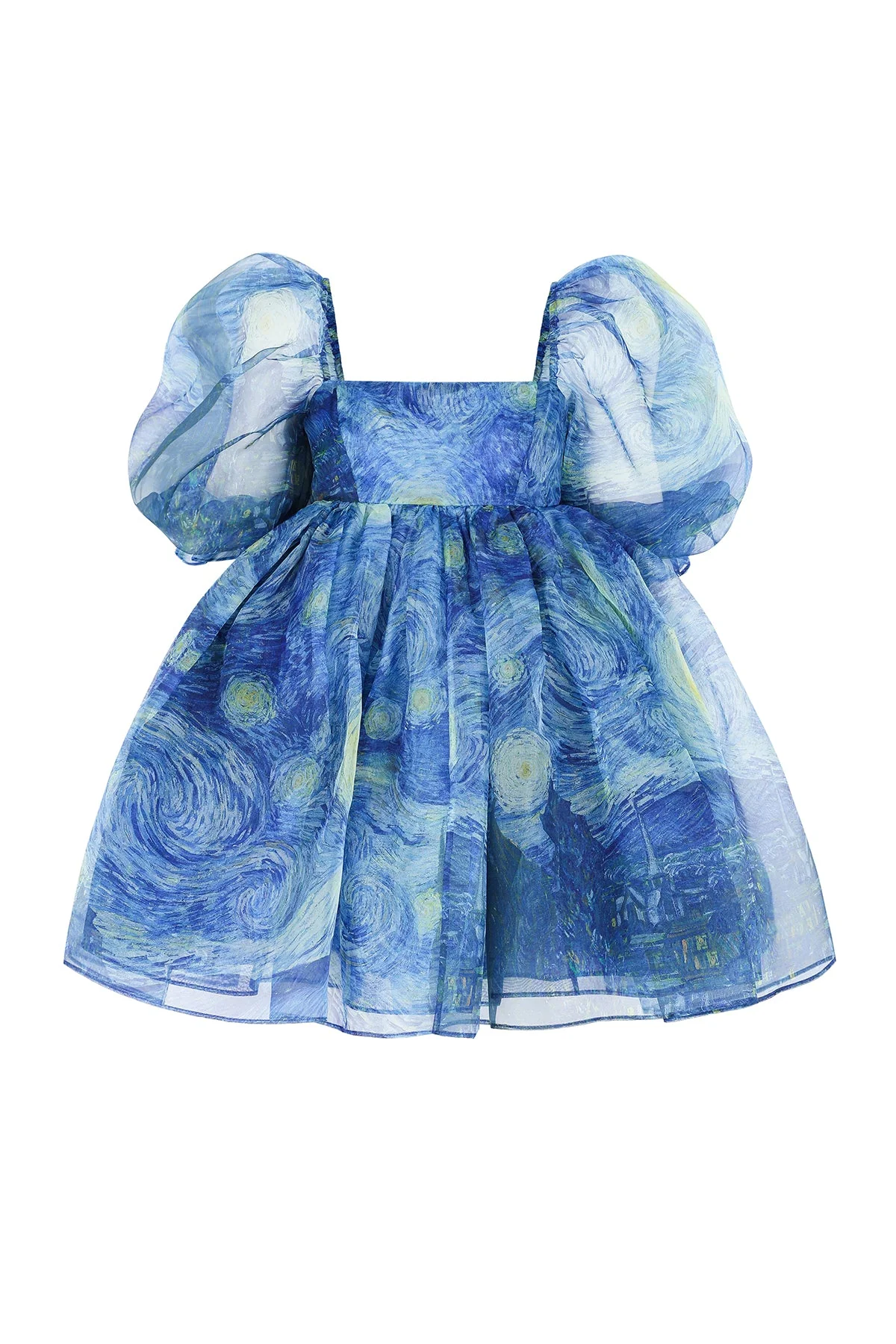The Starry Night Silk Puff Dress - Image 3