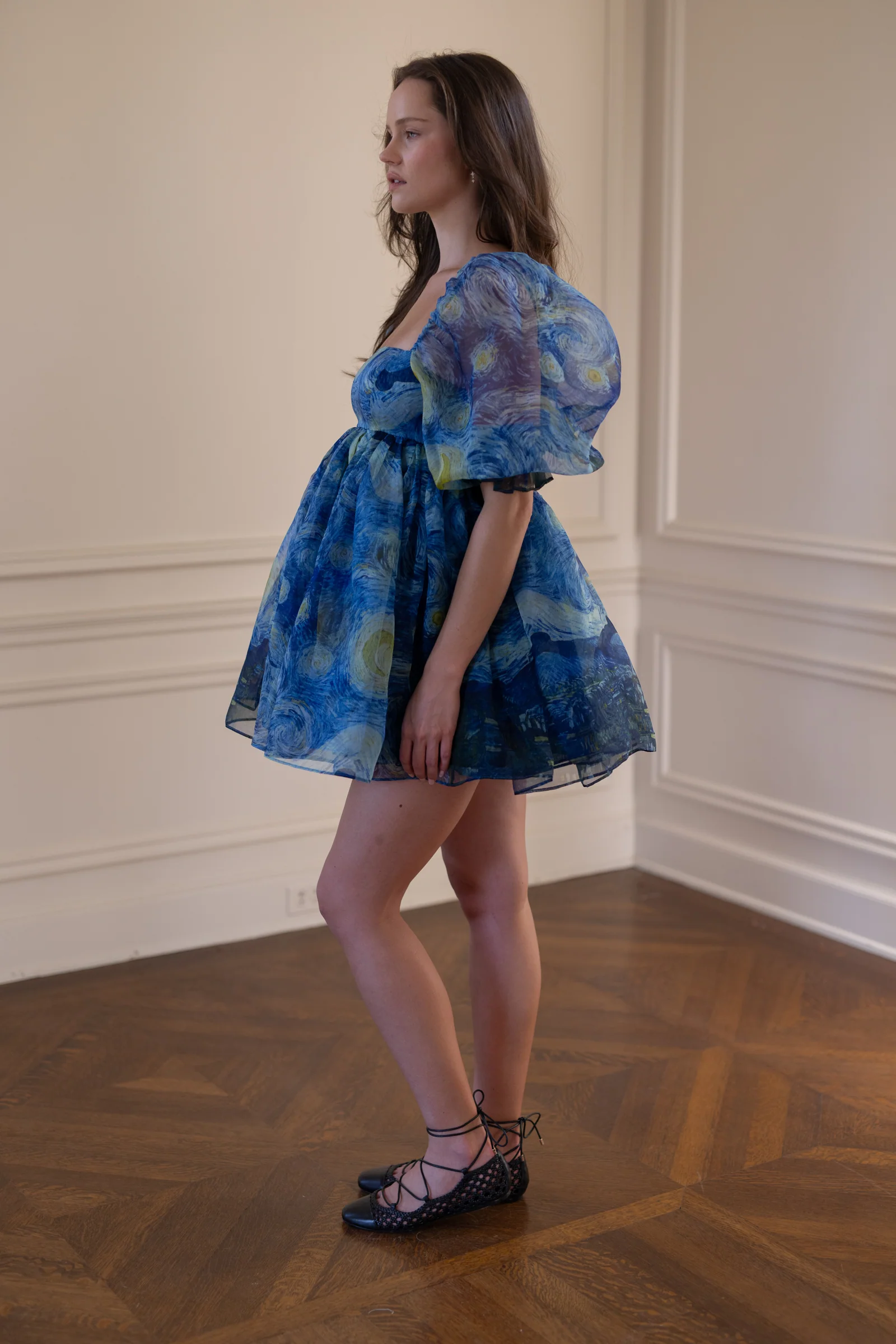 The Starry Night Silk Puff Dress - Image 5