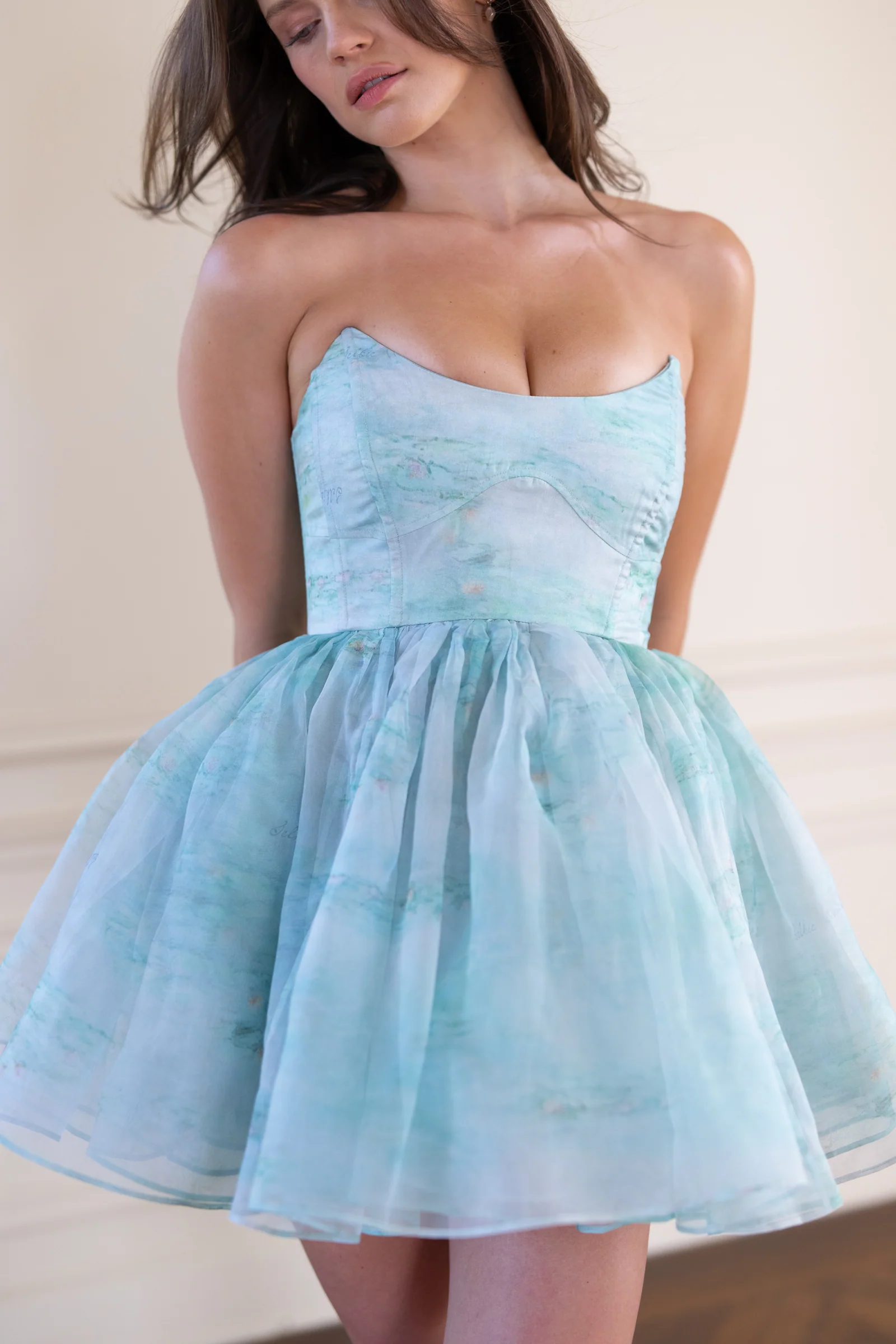 The Silk Gauze Water Lilies Veuve Dress - Image 3